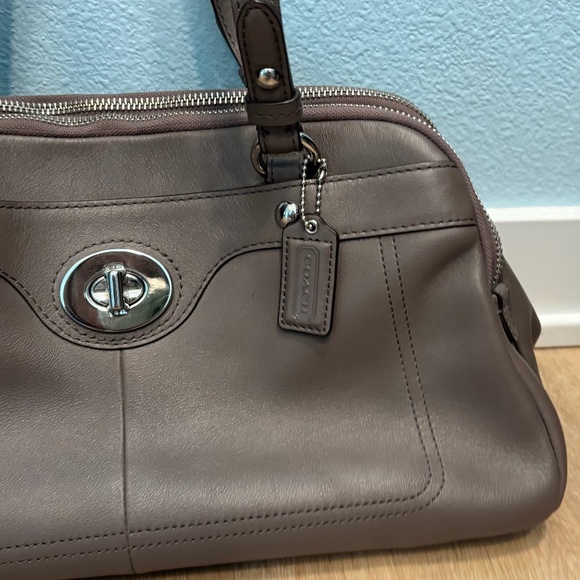 COACH Penelope Leather Satchel Purse,Style #Z27742, Grey - Picture 11 of 11